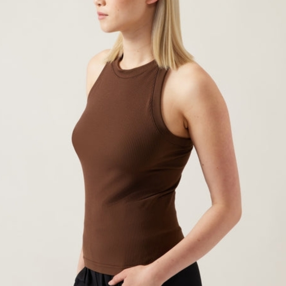 Athleta Renew Raceback Tank Brown
